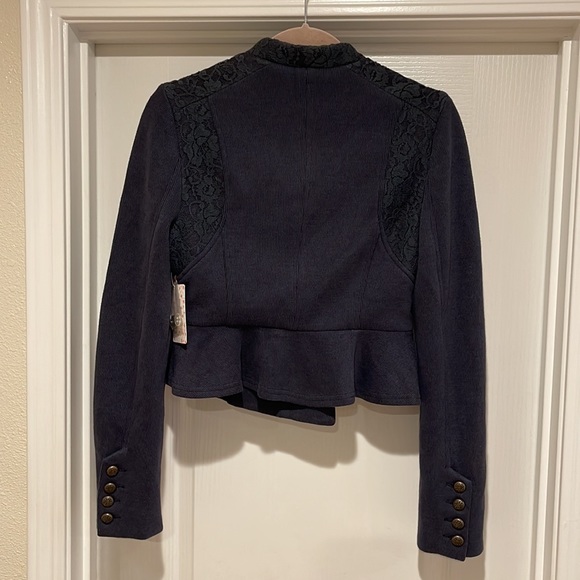 New We The Free People Victorian Lace Jacket Military Western Size 2 - Picture 7 of 12